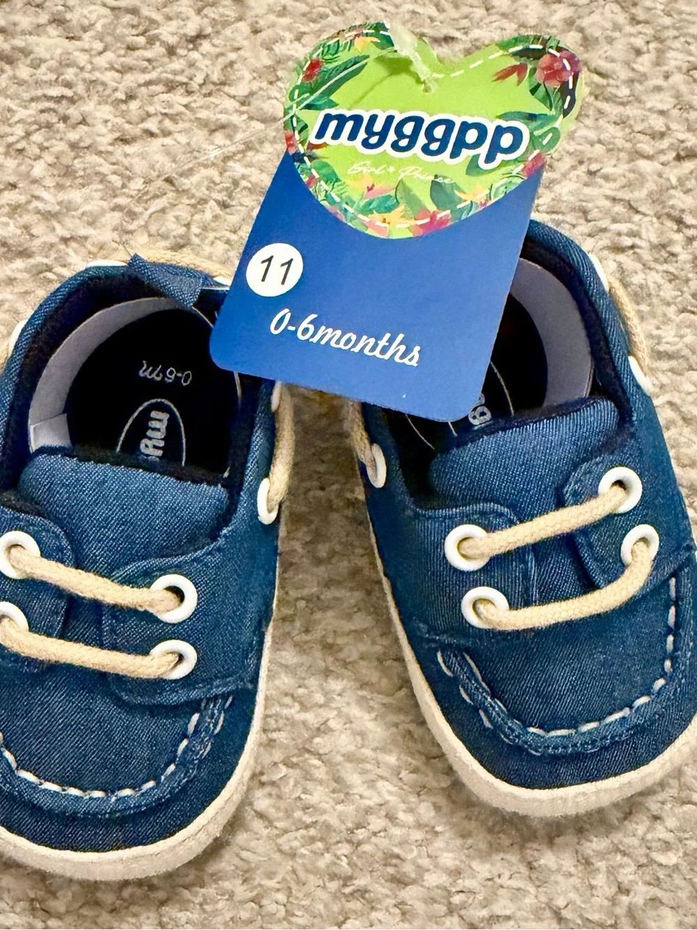 Classic Blue Canvas Kids Boat Shoes